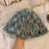 Bérets japonais rétro couleur peluche seau chapeau femmes automne et hiver grande tête tempérament chaud dôme Panama Bob Cap Bonnet Gorras