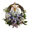 装飾的な花ハッピーイースタードアリースチューリップ素朴な春の飾り飾りの外の装飾ホリデー用品
