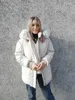 Women's Trench Coats Cotton Padded Fur Parka Big Collar Down Winter Jacket Women Thick Warm Parkas Female Outerwear