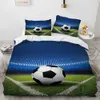 Ensembles de literie 3D Football King Queen housse de couette motif de Football ensemble de literie pour enfants adolescents adultes Sport de balle 2/3 pièces housse de couette avec étui