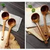 Spoons Wooden Cooking Long Straight Handle Soup Spoon Non Stick Unique Household Kitchen Utensils For Dish Rice Salad