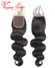 Body Wave Braziliaans haar weeft 4x4 sluiting Unprcoessed Human Hair Extensions Goede goedkope Nertsen Brazlilian Body Wave sluiting3884588