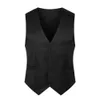 Mode hommes gilets gilet couleur unie col en V sans manches boutons Blazer hommes formel affaires mariage veste gilets Chaleco Hombre 240125