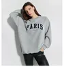 Kvinnors hoodies Spring Top AB Classic Letter Applique broderade broderier med sammet inuti lös hoodie -bas