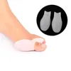 Protetor de dedo do pé 2 pc/par gel silicone joanete grande espalhador de dedo do pé hálux valgus guarda almofada para cuidados com os pés