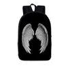 School Bags Angel Wing Girl Print Backpack Woman Man Outdoor Travel Bag Teenager Student Girls Boys Daily Casual Gift