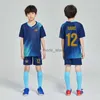 Jerseys Kids Football Jersey personnalisé Custom Boy Soccer Jersey Set Polyester Soccer uniforme Uniforme de football respirant pour les enfants