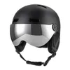 Bisiklet kaskları kayak kask rüzgar geçirmez kar sporları ile kulak koruma gözlüğü ile entegre kaykay snowboard güvenliği 240124 damla d oTo2p