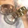 24SS Designer Van Cleff Armband VCAS FANJIA Hög version Engelsk signatur Ring Womens Kaleidoscope Ball Lucky Ring Plated med 18K Rose Gold