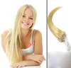 Remy micro loop hair extensions goedkoop echt haar 613 lichtblond Braziliaans steil haar heel 1gstrand100s 100gpack2830468
