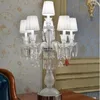 Table Lamps 2024 Arrival French Style Black Clear Crystal Light Ac E14 Led Bulbs Office Study Fabric Lampshade Desk Lamp