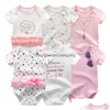 의류 세트 EST 6pcs/lot baby girl 의류 Roupa de S Boy Clothes Rompers Born Cotton 0-12m 220315 드롭 배달 아이 산부적 DHLKZ