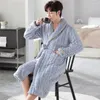 Mulheres sleepwear 2024 inverno quente casal coral velo noite vestido quimono chuveiro robe mulheres grossas roupão de pelúcia homens casuais roupas de casa