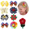 Akcesoria do włosów 2PCS Kolorowe klipsy dla dziewczynki Ribbonhairpin Kids Barrettes Ręcznie robione motyle klipu