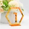 1015PCS 115 Hollow Table Number Signs Wedding Birthday Party Decor Acrylic Memo Holder Place Card Reception Seat Decoration 240127