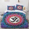 Conjuntos de cama Bohemian Mandala King Queen Capa de edredão Boho Caju Flores Conjunto de cama Colorido Exótico Floral 2/3pcs Capa de edredom de poliéster