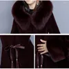 Cappotto da donna in pelliccia di tosatura delle pecore Donna 2024 Giacca invernale Parka con cappuccio Donna caldo 4XL Cappotto lungo chic Giacca a vento