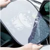 Bilsolskade 6/10/12inch Sier 2st Cartoon Foldble Car Sun Shades Window för bakre och sidovärmesköld Skydd Baby Drop Delivery Aut Dhlaj