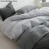 Bedding sets Fashion Gradient Color Bedding Set Adult Duvet Cover Soft Queen Twin Full Size Bed Flat Sheet Polyester Quilt Cover case