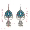 Dangle Oorbellen Mode Bollywood Stijlvolle Traditionele Sieraden Meenakari Jhumka Lange Tassel Bells Disc Drop Voor Vrouwen Gypsy Turk