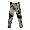 Active Pants England Ferns Leggings Tight Passning Woman Blad Push Up Fitness Leging Gym Womens