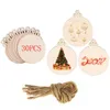 Partydekoration 30pcs/Los unvollendete Holz Gemälde runde Holzscheiben Scheiben Anhänger Ornament Geschenk Tags Handwerk Hängende Dekor