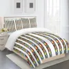 Ensembles de literie Luxe Bohebia Boho Stripe Gold Abstract Kids Durex Quilt3Pcs Twin King Pleine Taille Housse de Couette Ensemble de Linge Couvre-lit240x220