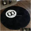 Carpets Lakea Halloween 8 Ball Rug Indoor Home Decoration Spooky Gifts Accent Round Tufting Soft Horror Movie Mat 230506 Drop Deliver Dhnhm