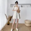 Party Dresses Floral Short-sleeved Dress Women's Summer 2024 Break French Square Collar Gentle Wind Small Skirt With Yellow Flowers