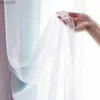 Gardin Modern Multicolor Sheer Curtain Solid Transparenta Curtain for Living Room Bedroom Decor Home Door Curtain Panel Tulle Drapes