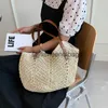 Shoulder Bags 2023 Summer Beach Straw Handbags and Purses Weave Tote Bag Female Bohemian for Women Lady Travel ShoppingH24217