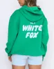 Designer Tracksuit White Fox Hoodie Define Dois 2 Peça Set Mulheres Mens Roupas Desportivo Manga Longa Pulôver Branco Com Capuz Carta Casal Casacos DCGM