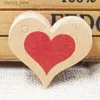 라벨 태그 100pcs 빨간 심장 모양 웨딩 호의 태그 크래프트 선물 라벨 태그 감사합니다. Red Heart Cookies 장식 중단 태그 Q240217