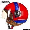 Hełm motocyklowy Hełm Chopper 3 4 Otwarta twarz Vintage Moto Casque Casco Capacete Men Scooter Motorbike Drop dostawa dhwng