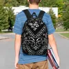 Zaino personalizzato nero modello bandana donna uomo moda bookbag per borse stile paisley della scuola universitaria
