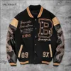 Saint Ceket Tasarımcı Ceket Beyzbol Varsity Ceket Puffer Ceketler Mektup Dikiş Nakış Sonbahar ve Kış Gevşek Nedensel Dış Giyim Deri Ceket 5068