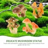 Decorações de jardim Cogumelo Ornamento Decorativo Mobiliário de Paisagismo Resina 4pcs Modelagem de Modelos A D H I