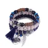 Perline Nuovo Boho Ali d'angelo Piuma Mtilayer Delicato Perline Bracciale per le donne Elastico Love You Ciondolo con ciondolo Gioiello di moda Dhgarden Dhzll