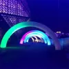 En gros 8 m W éclairage arche gonflable LED arche archlines grande arche de lumière de Noël en plein air pour événement de fête avec des bandes