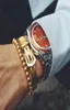 2pcsset bracelet Stainless Fashion Titanium steel for Men Type C ed Bangle Bracelets7549418