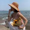 Beralar Kadın Hip Hat Şeriat Bowknot Dekor Lady Sun Katlanır Yuvarlak Dome Plaj Anti-uv Big Brim Güneş Koruyucu