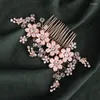 Pinces à cheveux, peigne latéral en fleur, ornement en alliage, fait à la main, Style ancien, accessoires de pièce de mariée pour femmes et filles