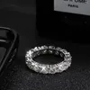 Clusterringen HORRIPAL 5 mm D-kleur Moissanite Ring S925 Sterling Zilver met 18K geplatineerd gecertificeerd glanzend voor man vrouw bruiloft