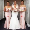 Nuke Pink Junior Bridesmaid Dresses Plus Size Mermaid Long Bridesmaid Dress Elastic Satin Gowns For Black Women Wedding Guest's Wear in Wedding NR064