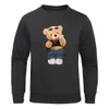 Мужские толстовки с капюшоном Street Teddy Bear Selfie Swag Girl с капюшоном с принтом Модная одежда больших размеров Теплая мягкая толстовка с круглым вырезом Повседневная флисовая толстовка с капюшоном Мужской T240217