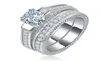 Bague de fiançailles en diamant synthétique Fast SONA semi-montée en or blanc 18 carats, bague en diamant de mariage, combinaison double couche 2104969