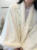 여자 모피 3 색 자수 펜던트 프린지 버스 플러시 숄 han 중국 의류 청소 매칭 코트