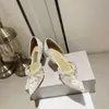 Gaodin bellissime scarpe col tacco alto 2024 primavera e l'estate nuovo stile bocca bassa a punta pizzo singolo temperamento femminile scarpe da donna stiletto aria laterale