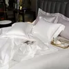 Ensembles de literie Rushed Set coton égyptien dentelle creuse couleur blanche linge de lit avec élastique 180x200 couverture 150x200 200x230 couette