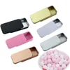 Bottles 1Pc Metal Rectangular Empty Mini Tin Box Tinplate Push Candy Cases Bins Jar Hinged Containers Small Organizer Storage